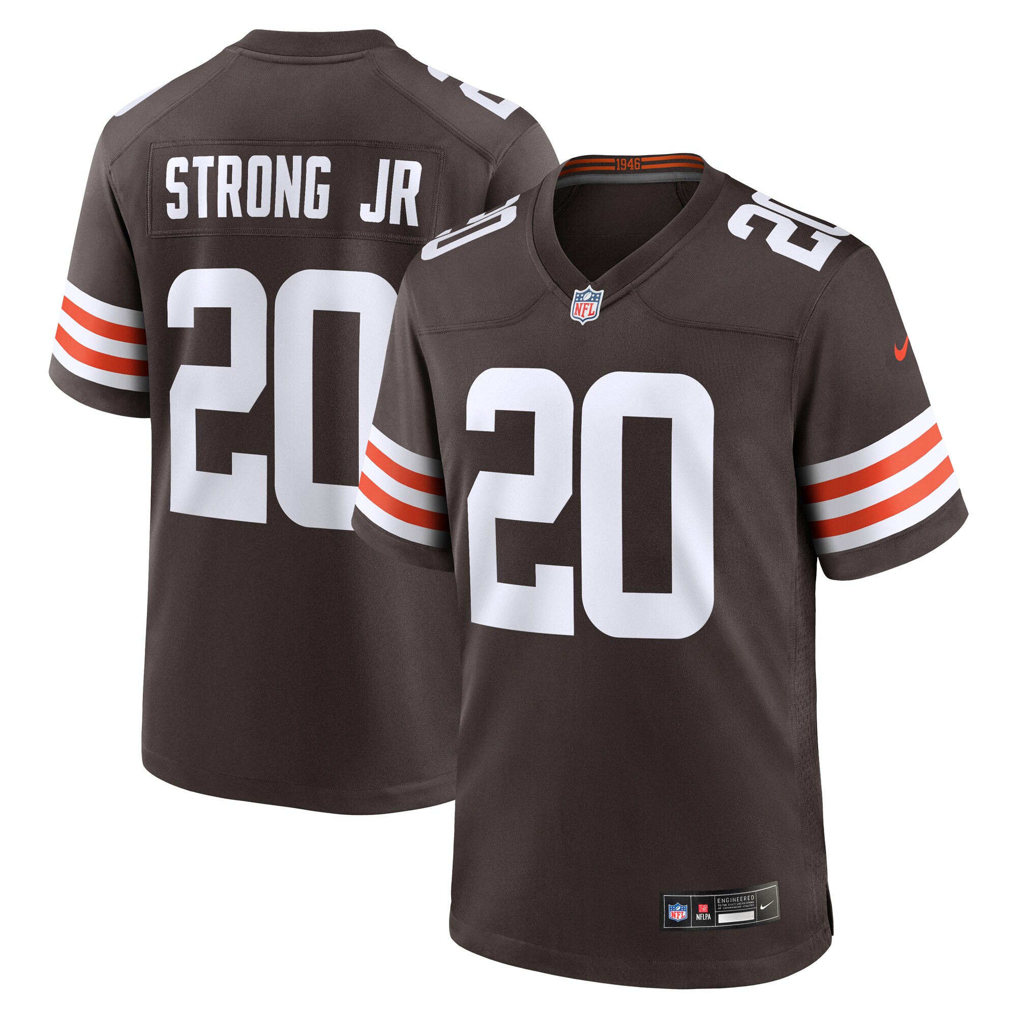 Pierre Strong Jr. Cleveland Browns Nike Team Game Jersey – Brown