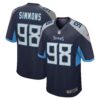 Jeffery Simmons Tennessee Titans Nike Youth Team Game Jersey – Navy