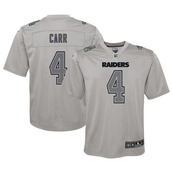 Derek Carr Las Vegas Raiders Nike Youth Atmosphere Game Jersey – Gray