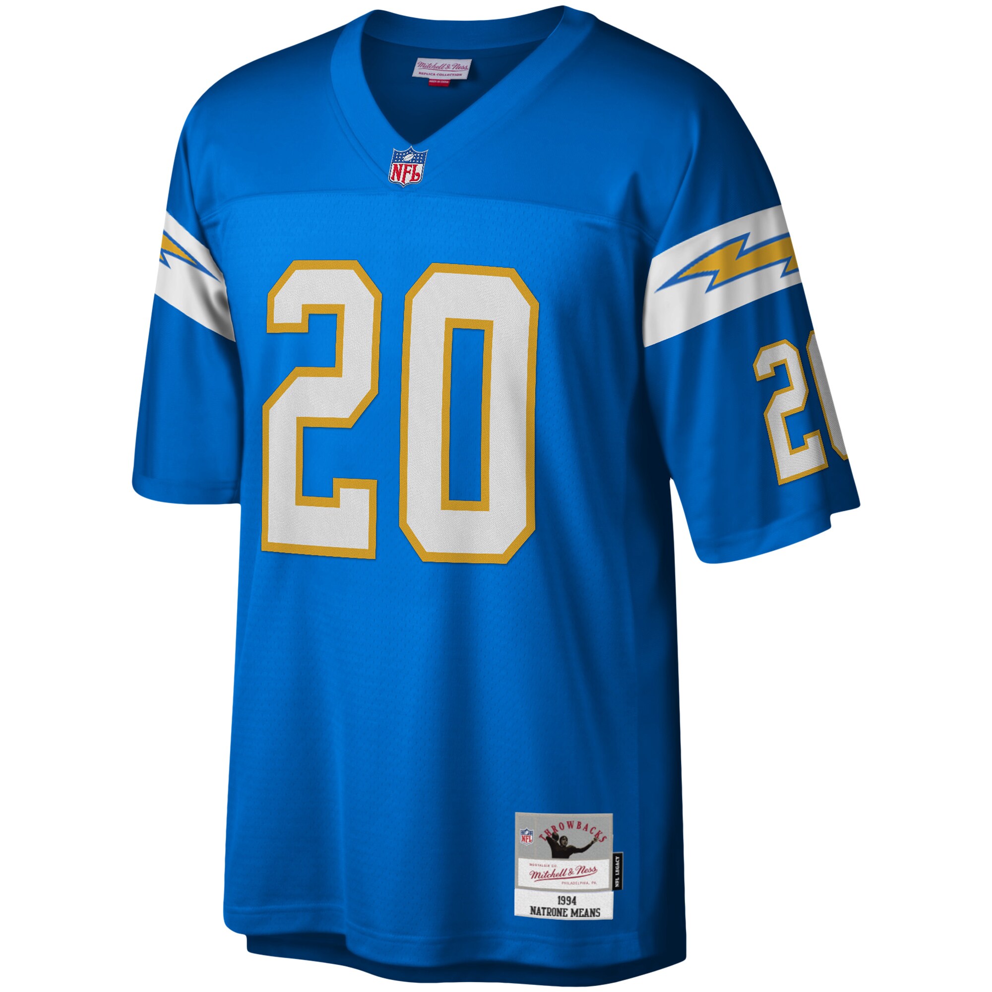 Natrone Means Los Angeles Chargers Mitchell & Ness Legacy Jersey – Powder Blue