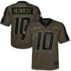 Justin Herbert Los Angeles Chargers Nike Youth 2021 Salute To Service Game Jersey – Olive