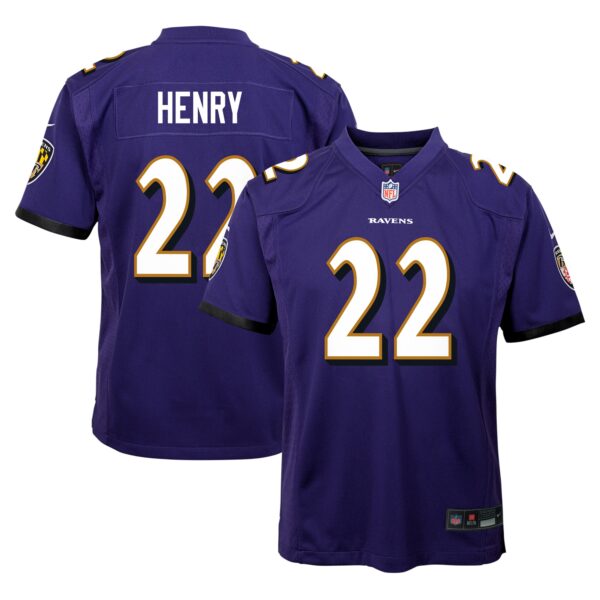 Derrick Henry Baltimore Ravens Nike Youth Team Player Game Jersey – Purple