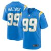 Scott Matlock Los Angeles Chargers Nike Team Game Jersey – Powder Blue