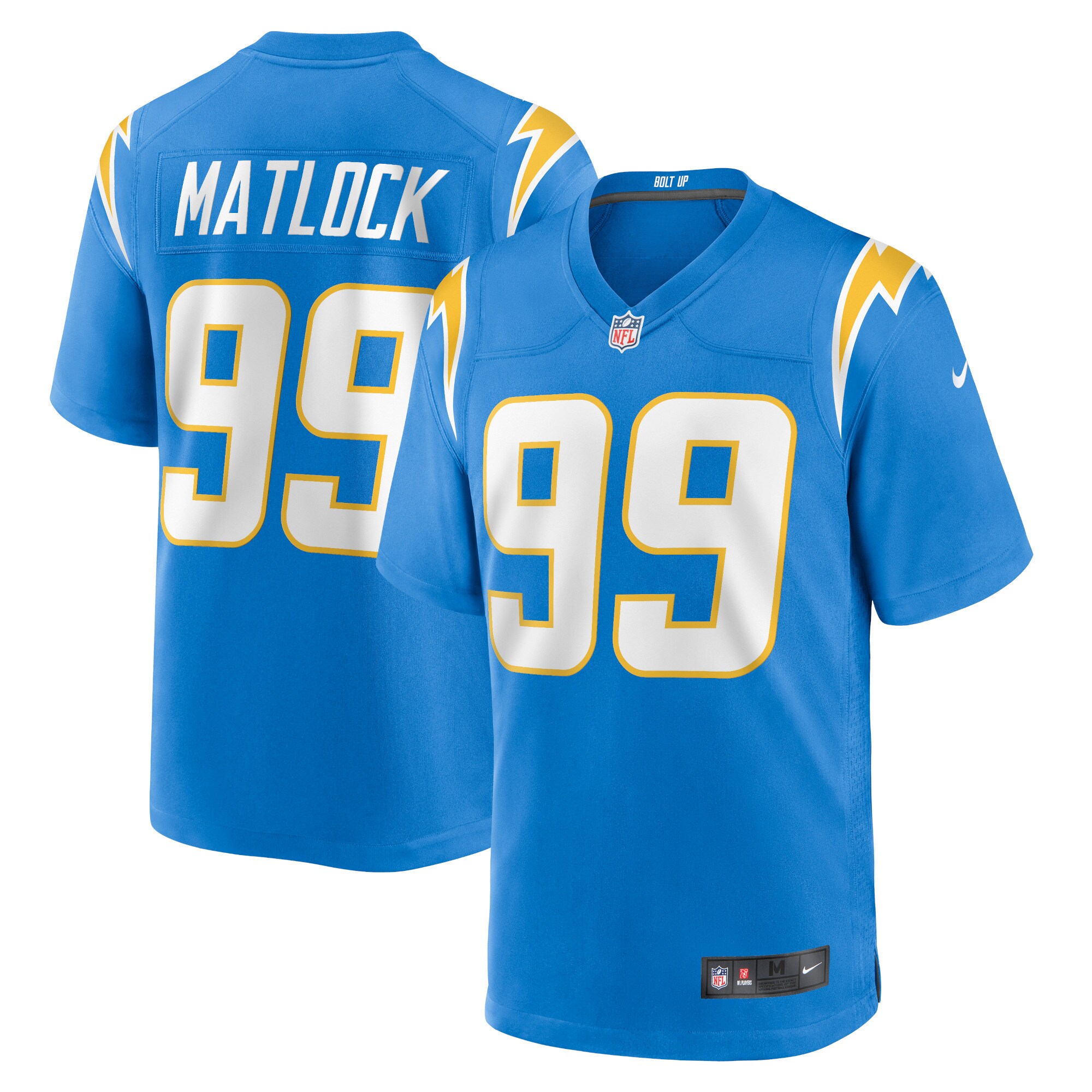 Scott Matlock Los Angeles Chargers Nike Team Game Jersey – Powder Blue