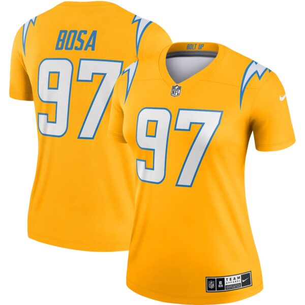 Joey Bosa Los Angeles Chargers Nike Women’s Inverted Legend Jersey – Gold