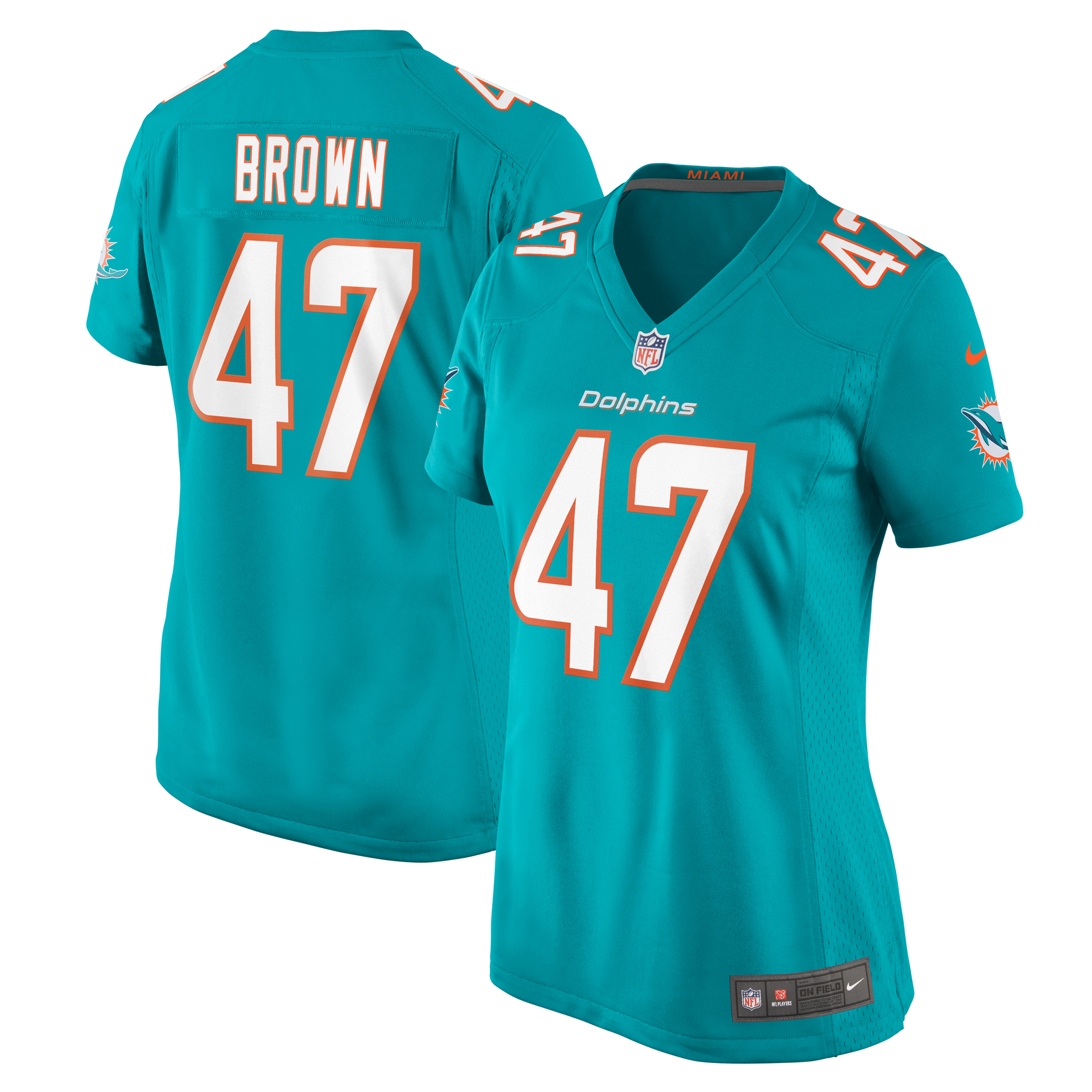 Cam Brown Miami Dolphins Nike Women’s Game Jersey – Aqua