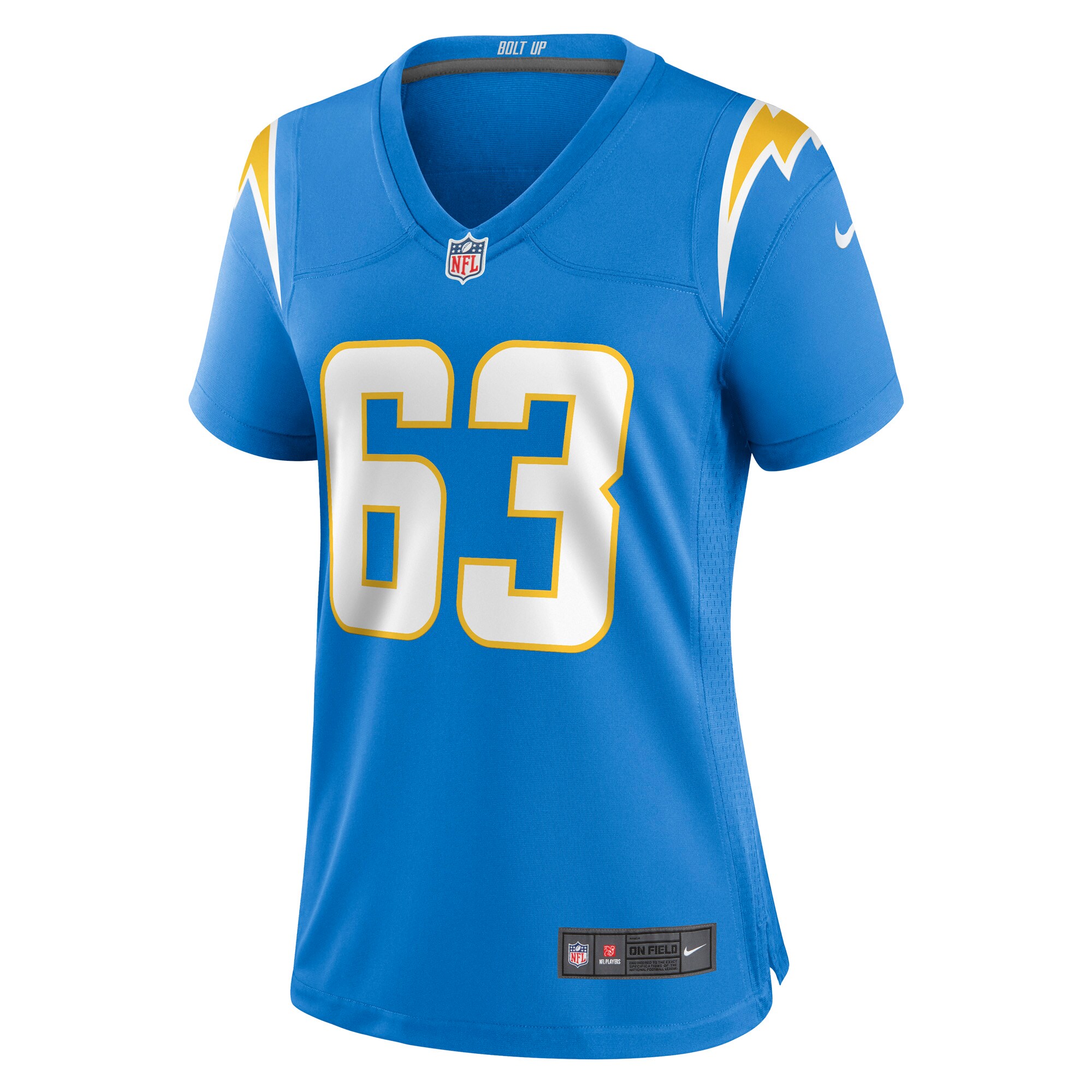 Corey Linsley Los Angeles Chargers Nike Women’s Game Player Jersey – Powder Blue - Image 2