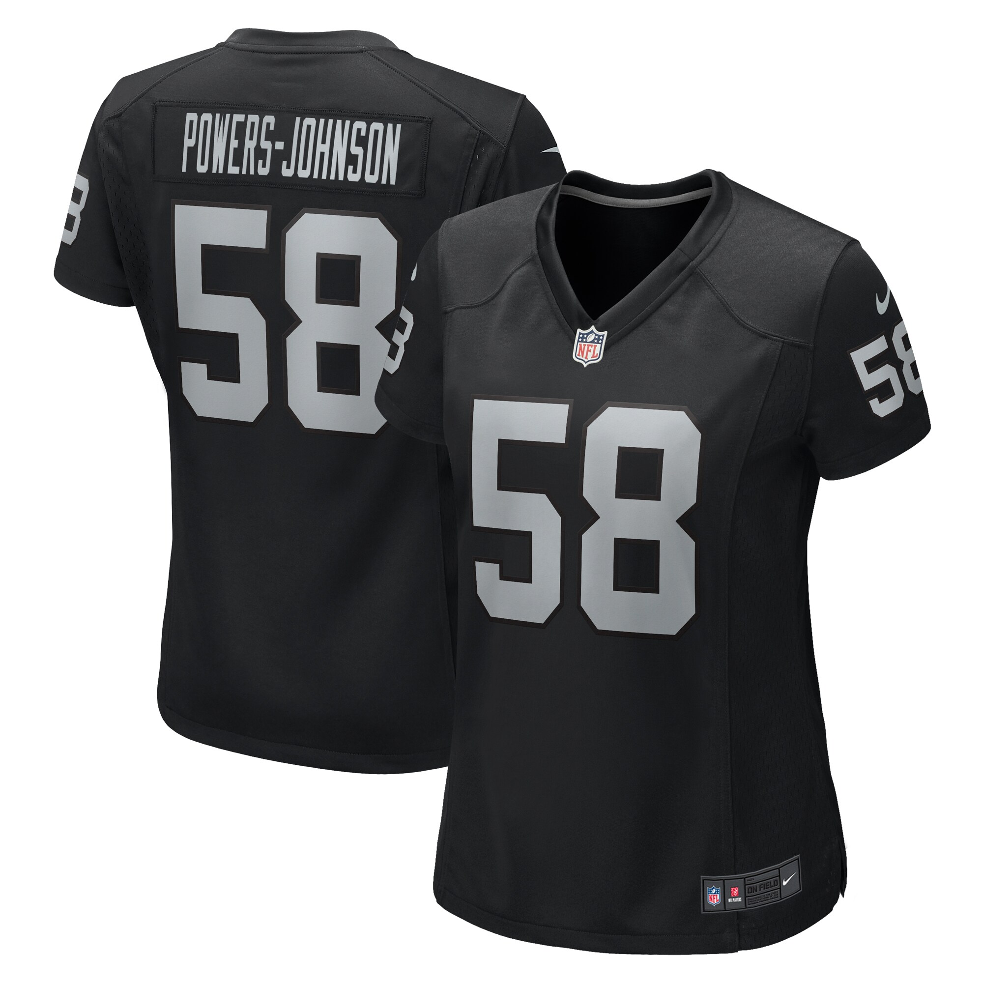 Jackson Powers-Johnson Las Vegas Raiders Nike Women’s Game Jersey – Black