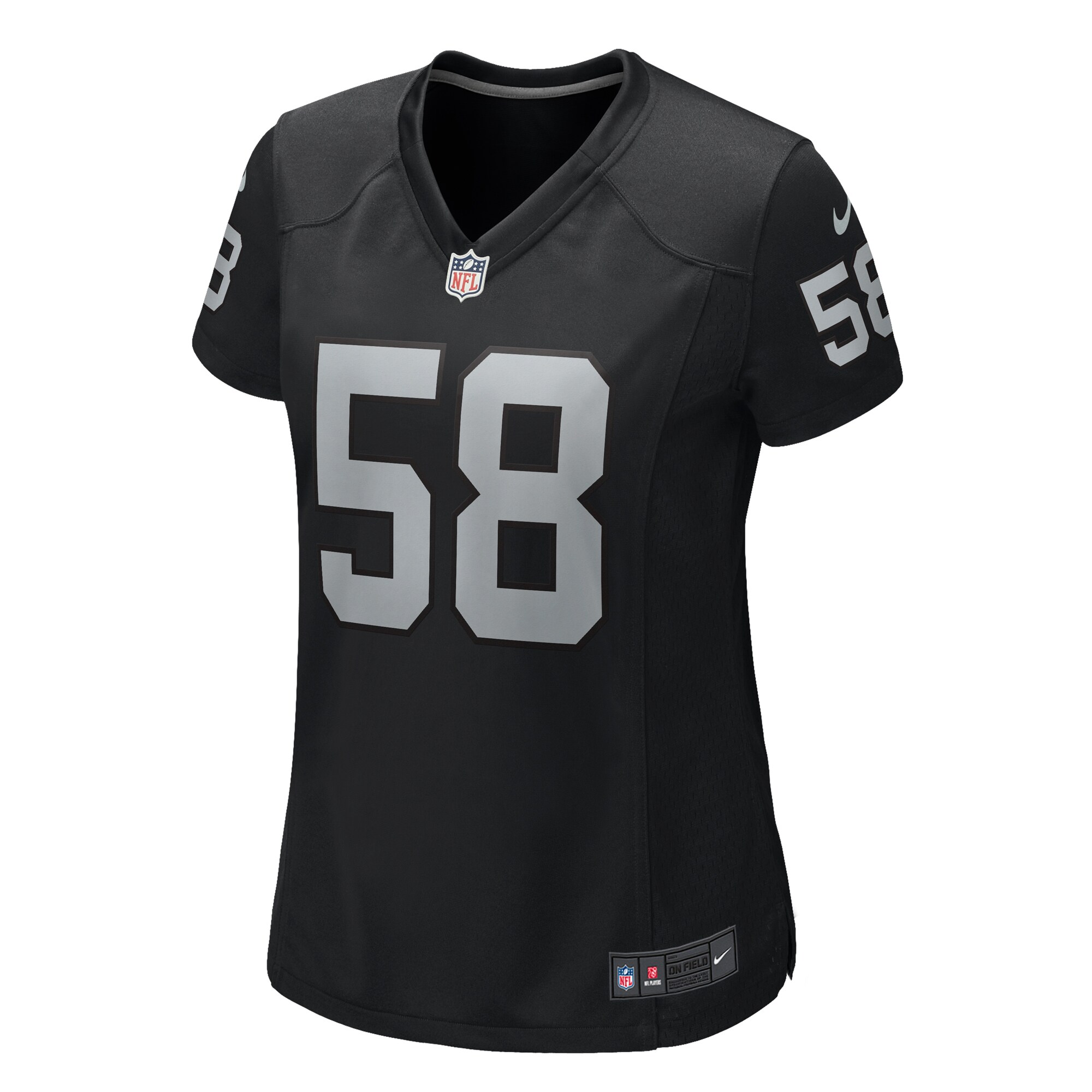 Jackson Powers-Johnson Las Vegas Raiders Nike Women’s Game Jersey – Black - Image 2