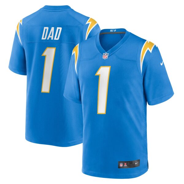 Number 1 Dad Los Angeles Chargers Nike Game Jersey – Powder Blue