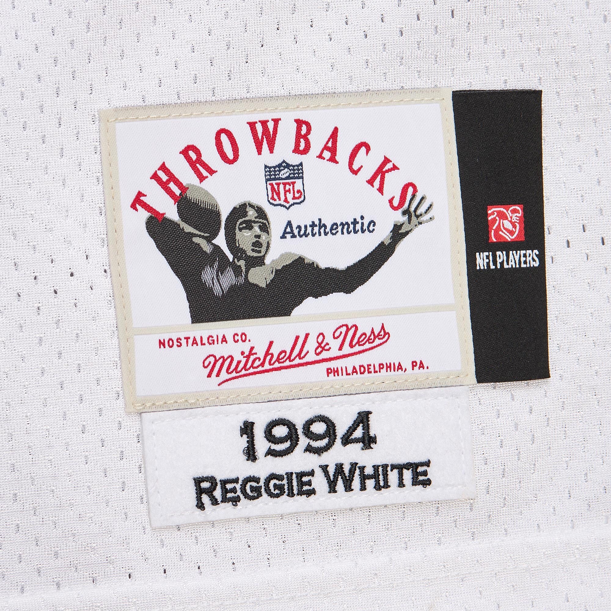 Reggie White Green Bay Packers 1994 Mitchell & Ness Throwback Retired Player Jersey – White - Image 3