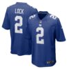 Drew Lock New York Giants Nike Team Game Jersey – Royal