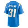 Nick Niemann Los Angeles Chargers Nike Game Player Jersey – Powder Blue