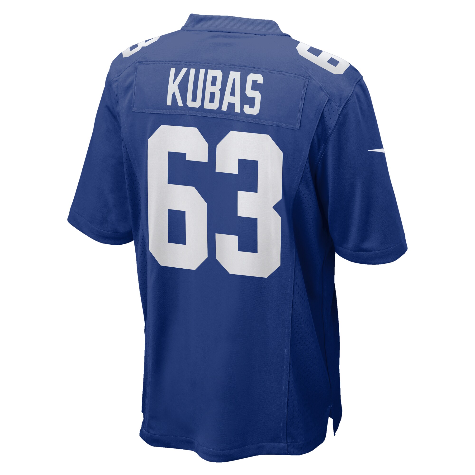 Jake Kubas New York Giants Nike Team Game Jersey – Royal - Image 3