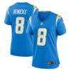 Taylor Heinicke Los Angeles Chargers Nike Women’s Game Jersey – Powder Blue