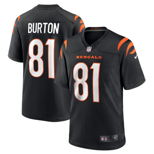 Jermaine Burton Cincinnati Bengals Nike Game Jersey – Black