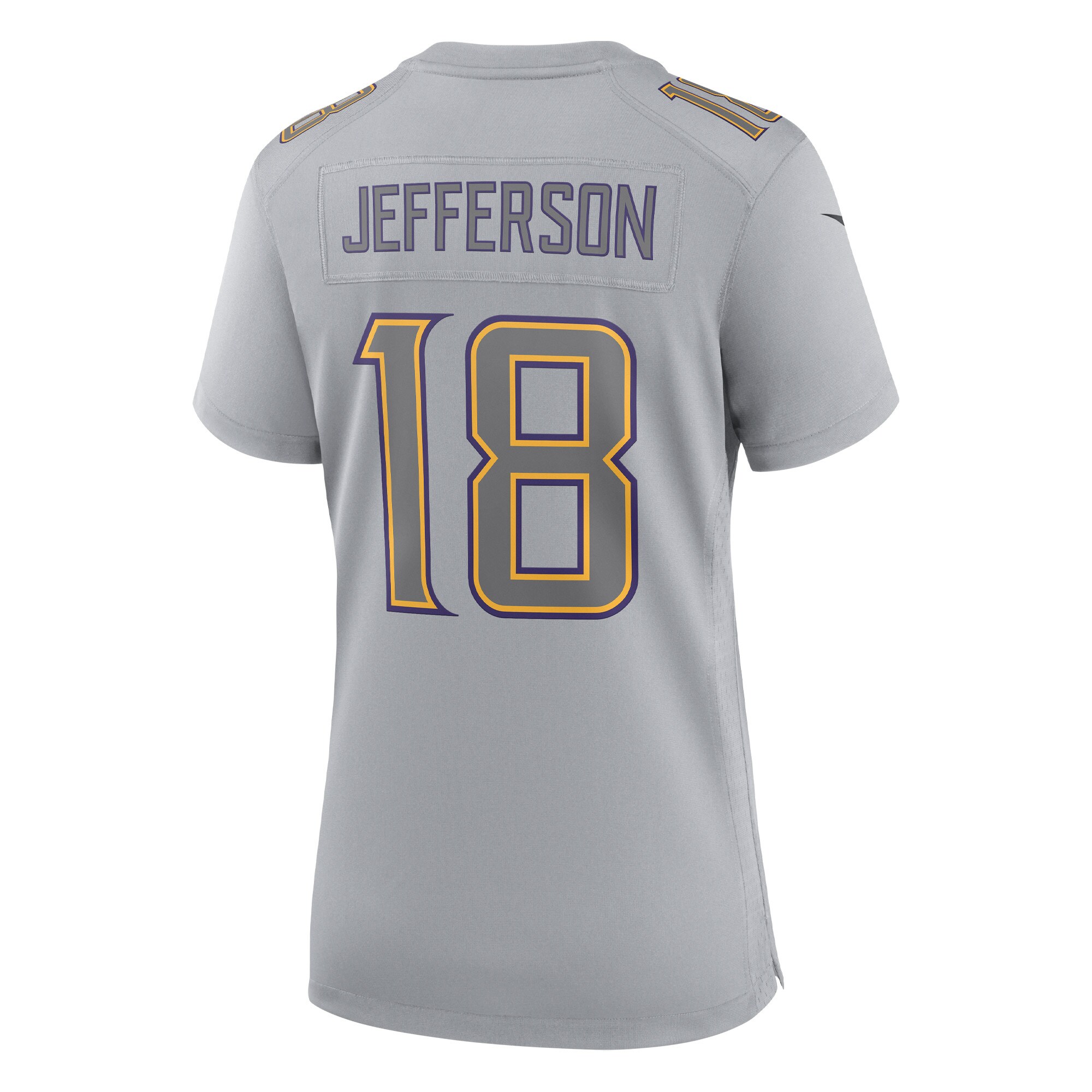 Justin Jefferson Minnesota Vikings Nike Women’s Atmosphere Fashion Game Jersey – Gray - Image 2