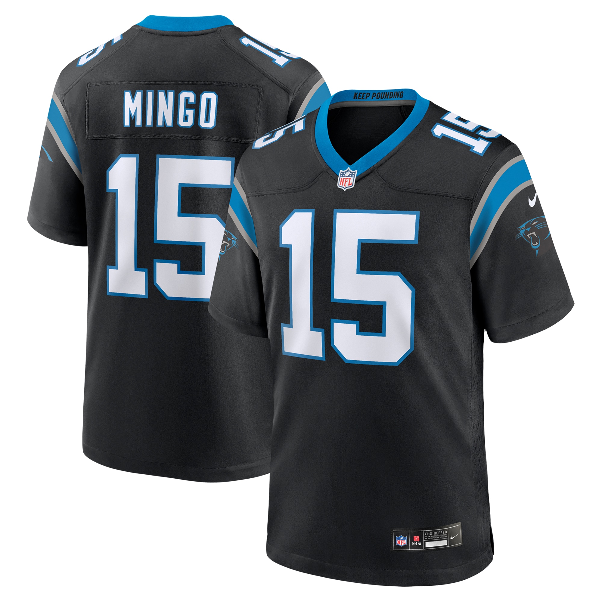 Jonathan Mingo Carolina Panthers Nike Game Jersey – Black