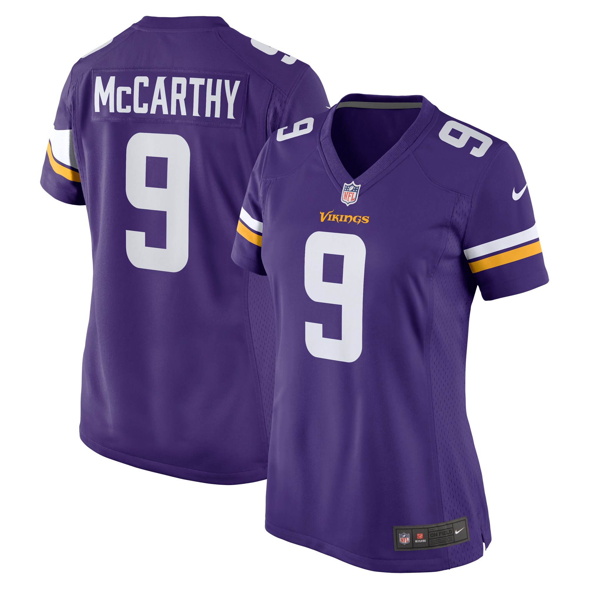 J.J. McCarthy Minnesota Vikings Nike Women’s 2024 NFL Draft First Round Pick Player Game Jersey – Purple