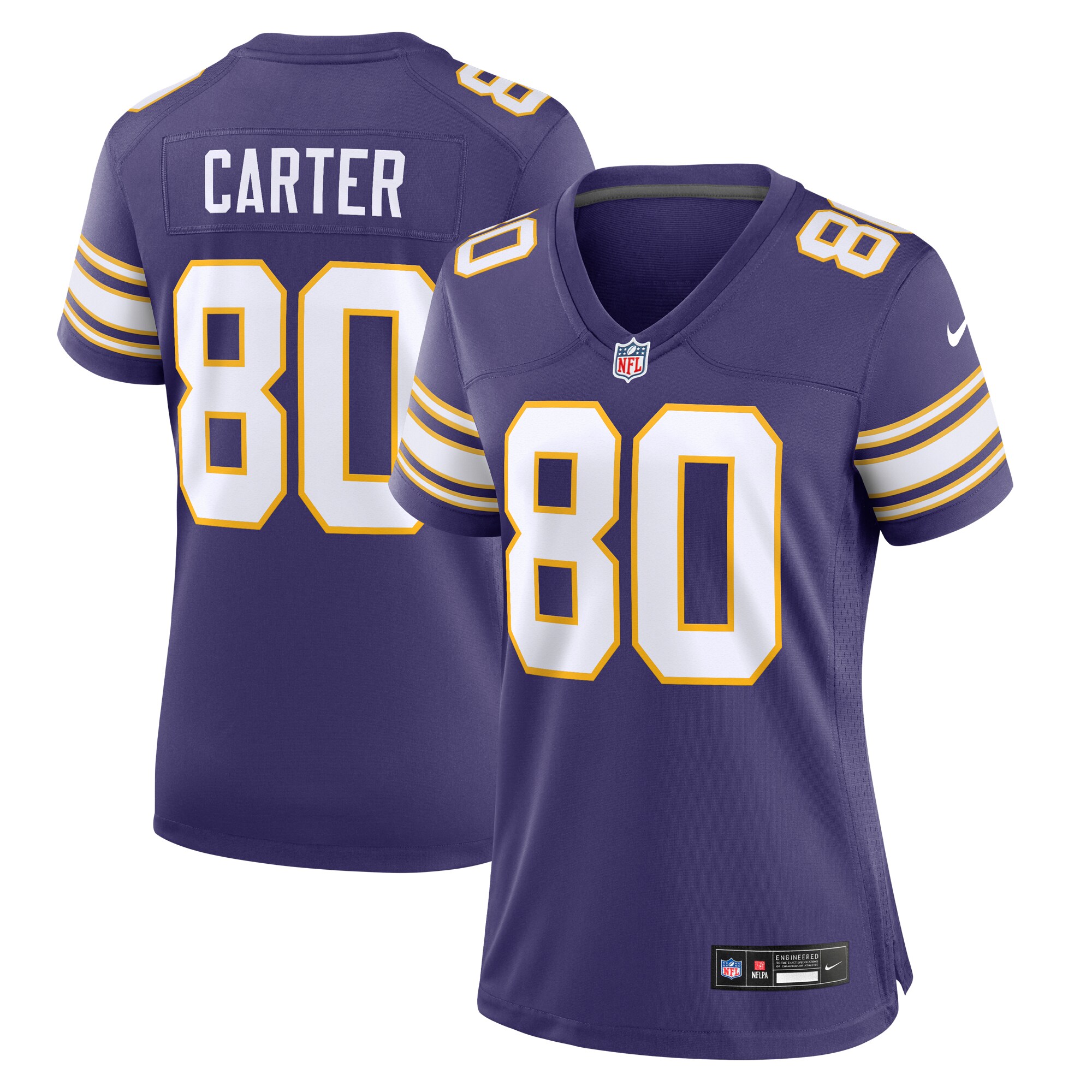 Cris Carter Minnesota Vikings Nike Women’s Classic Retired Player Game Jersey – Purple