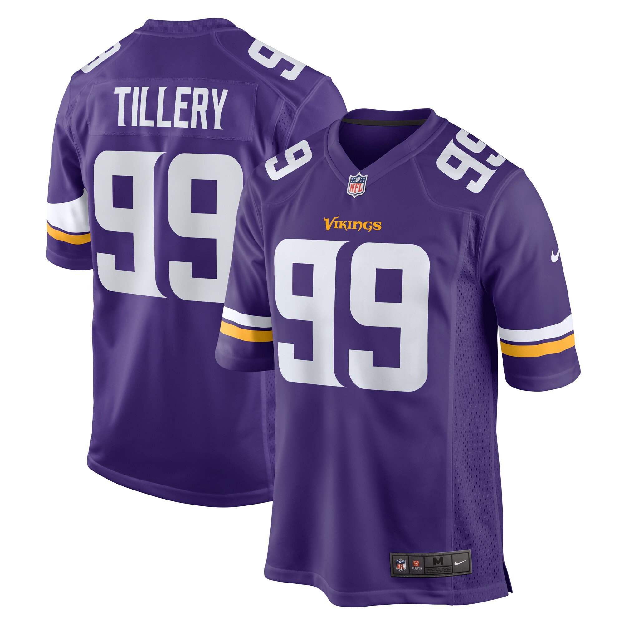 Jerry Tillery Minnesota Vikings Nike Game Jersey – Purple