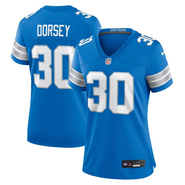 Khalil Dorsey Detroit Lions Nike Women’s Team Game Jersey – Blue