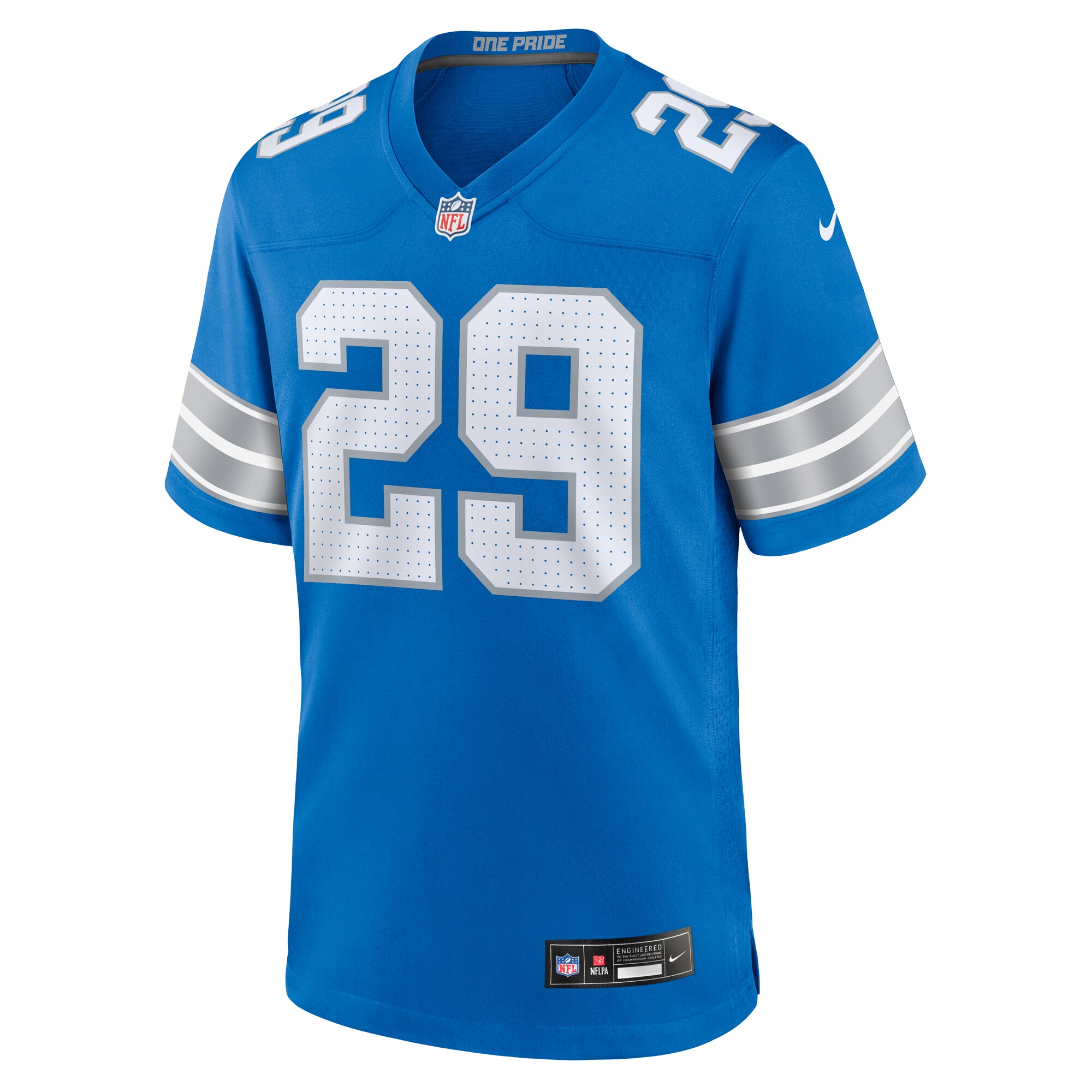 Kindle Vildor Detroit Lions Nike Team Game Jersey – Blue - Image 2