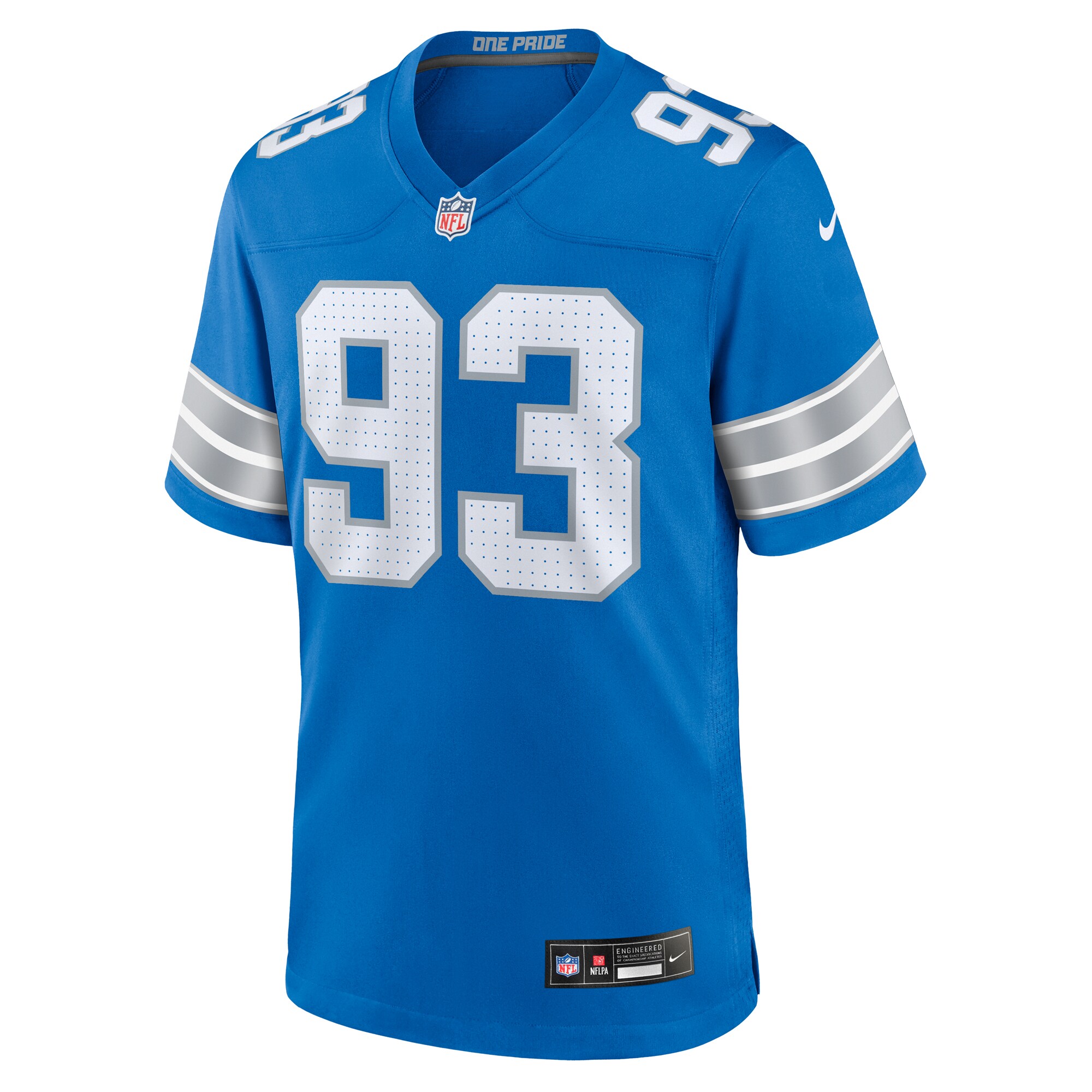 Josh Paschal Detroit Lions Nike Team Game Jersey – Blue
