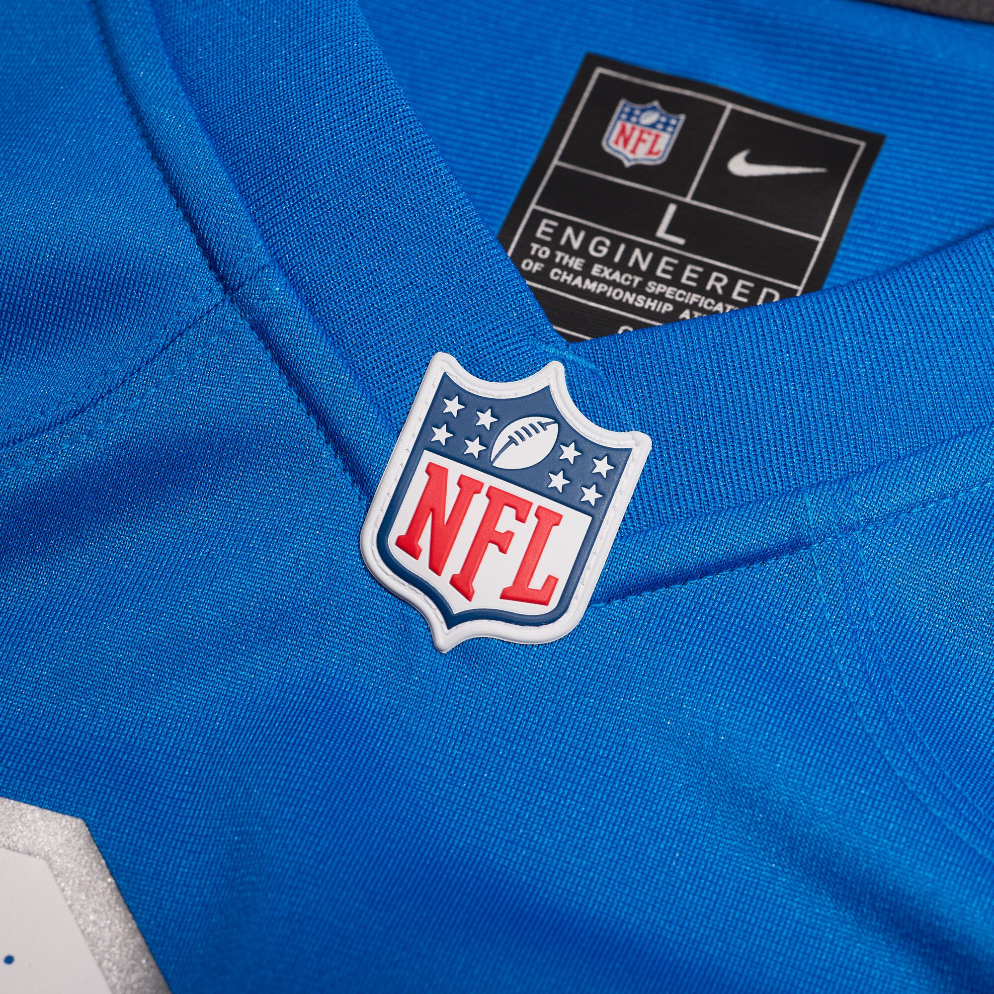 Emmanuel Moseley Detroit Lions Nike Team Game Jersey – Blue - Image 2
