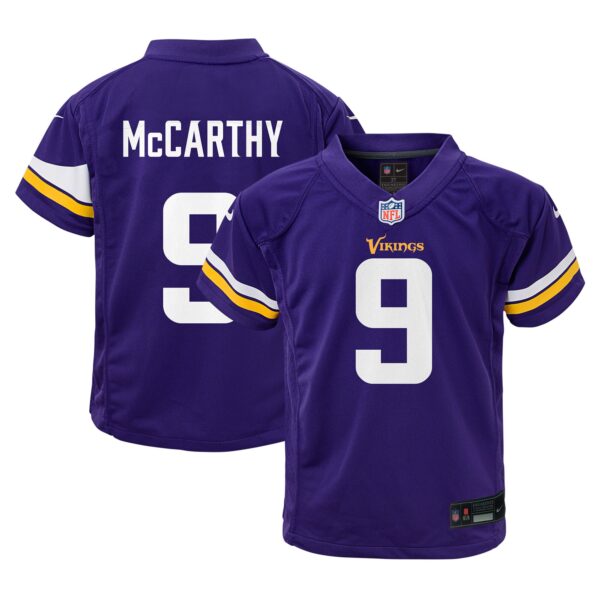 J.J. McCarthy Minnesota Vikings Nike Preschool Player Game Jersey – Purple
