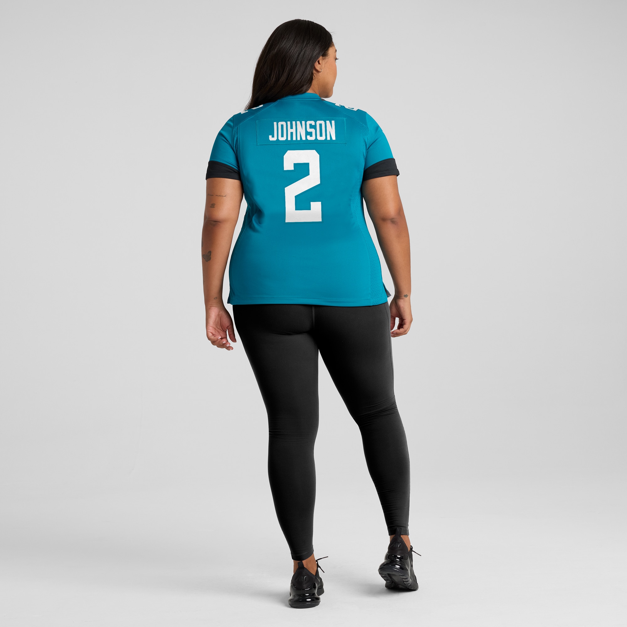 D’Ernest Johnson Jacksonville Jaguars Nike Women’s Game Jersey – Teal - Image 3
