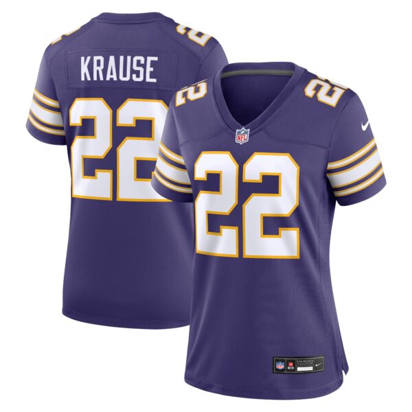 Paul Krause Minnesota Vikings Nike Women’s Classic Retired Player Jersey – Purple