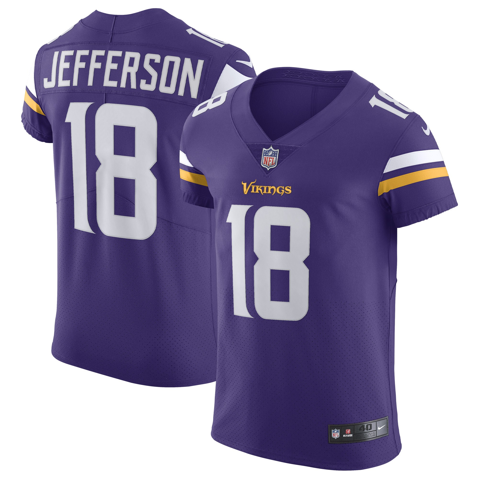 Justin Jefferson Minnesota Vikings Nike Home Vapor Elite Jersey – Purple