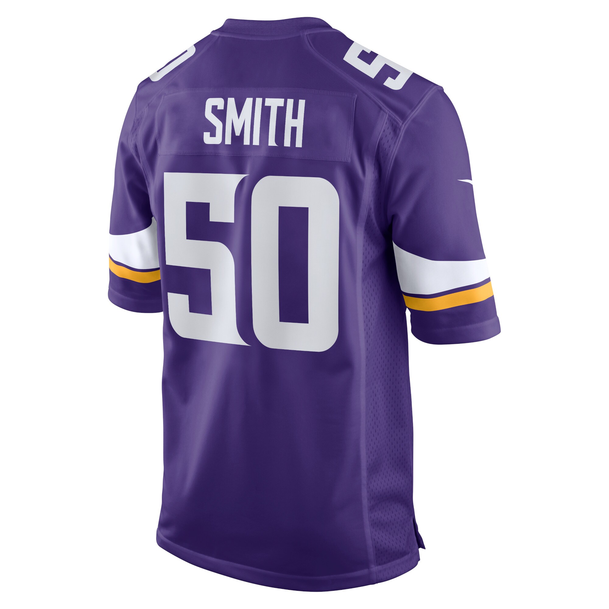 TJ Smith Minnesota Vikings Nike Home Game Player Jersey – Purple - Image 2