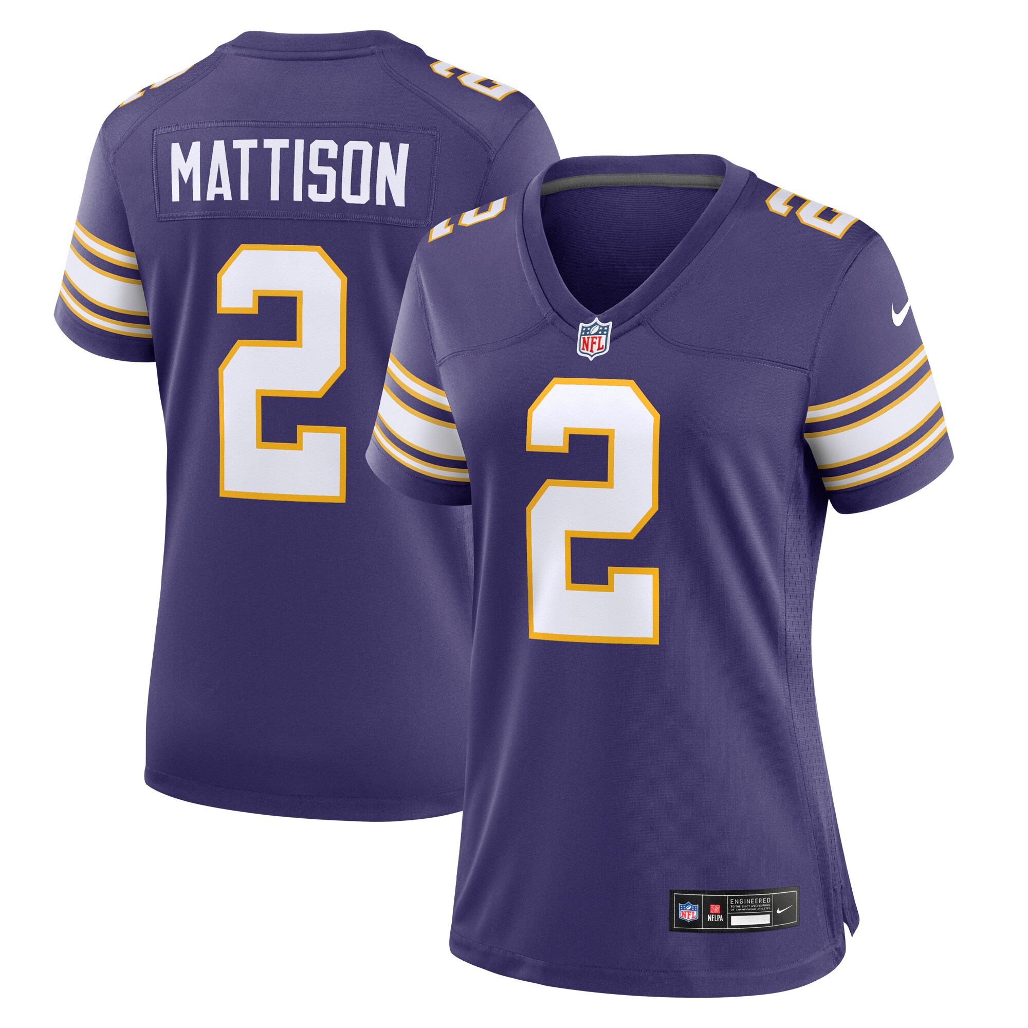 Alexander Mattison Minnesota Vikings Nike Women’s Classic Player Game Jersey – Purple