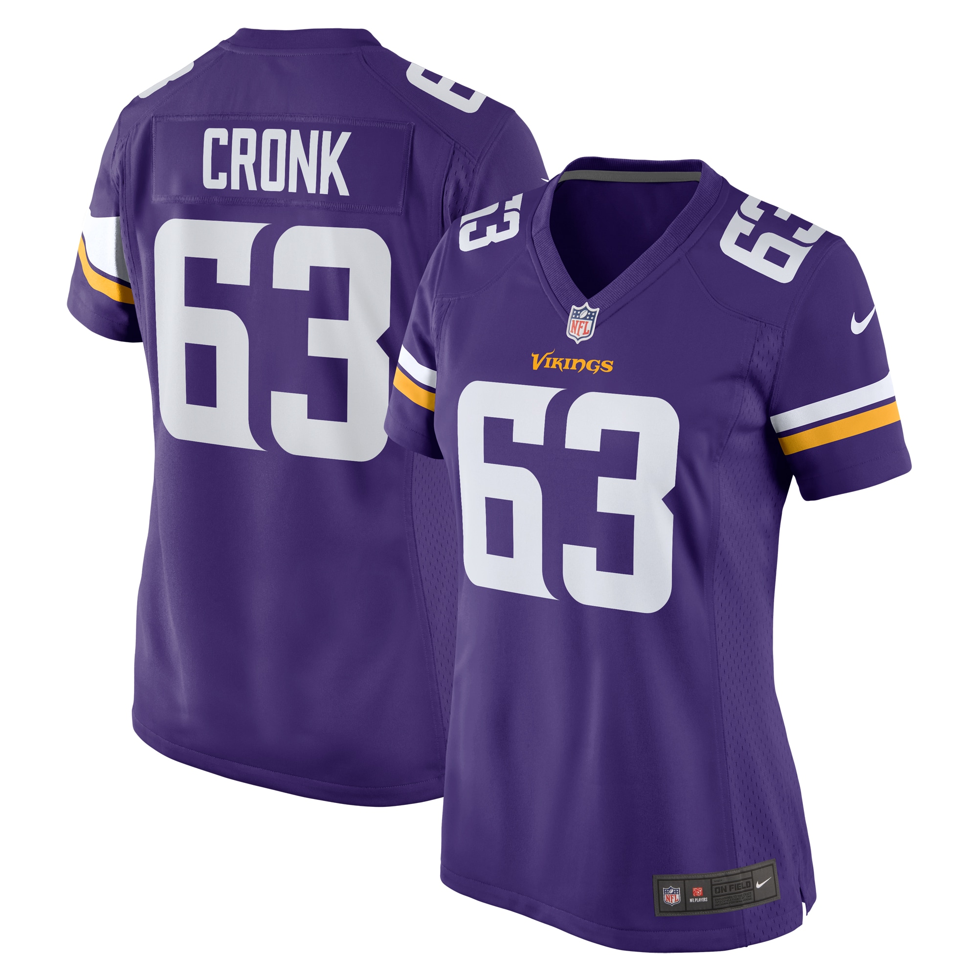 Coy Cronk Minnesota Vikings Nike Women’s Team Game Jersey – Purple