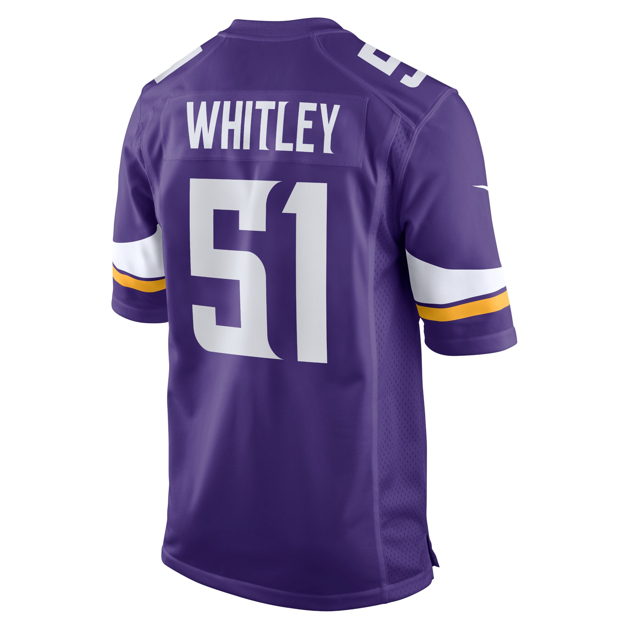 Benton Whitley Minnesota Vikings Nike Home Game Player Jersey – Purple - Image 2