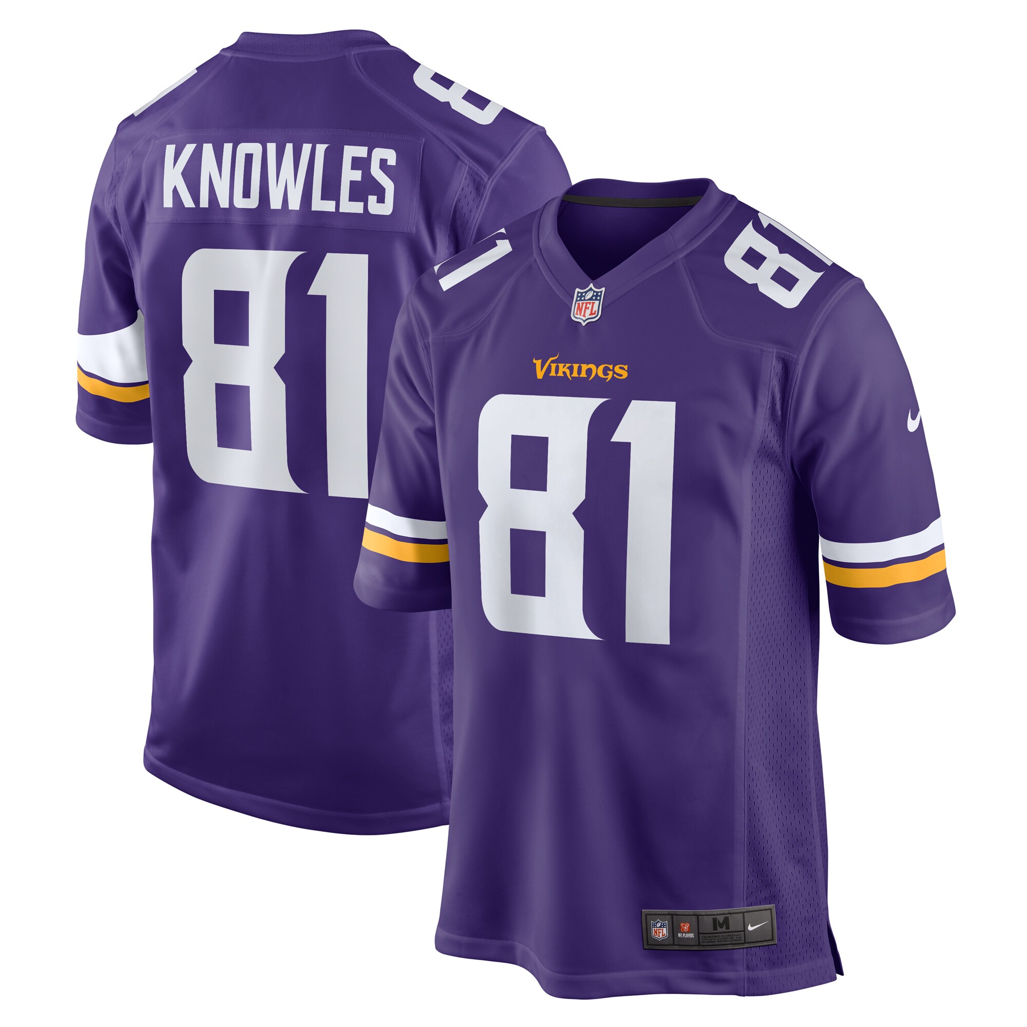 Malik Knowles Minnesota Vikings Nike Team Game Jersey – Purple
