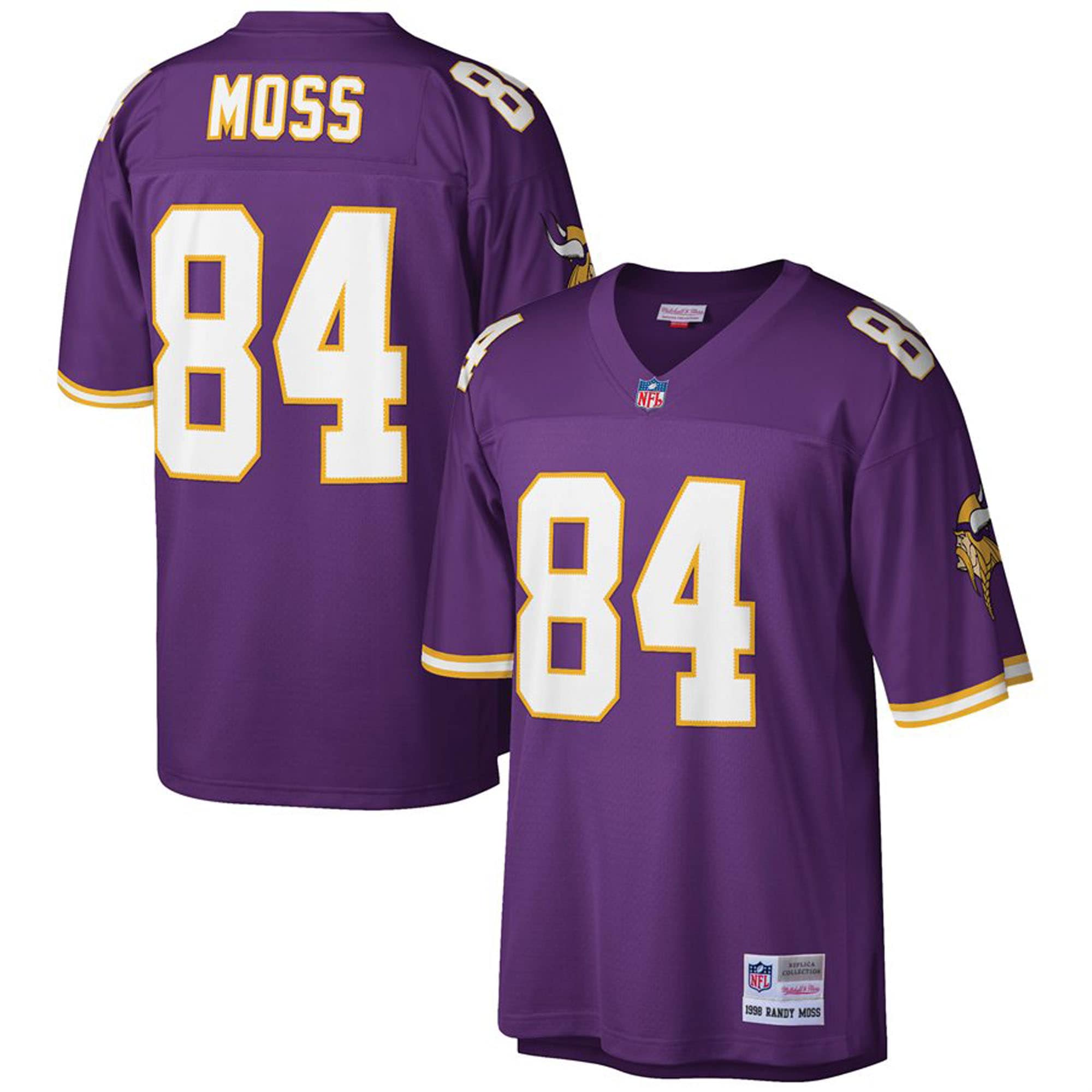 Randy Moss Minnesota Vikings Mitchell & Ness Big & Tall 1998 Legacy Retired Player Jersey – White - Image 3