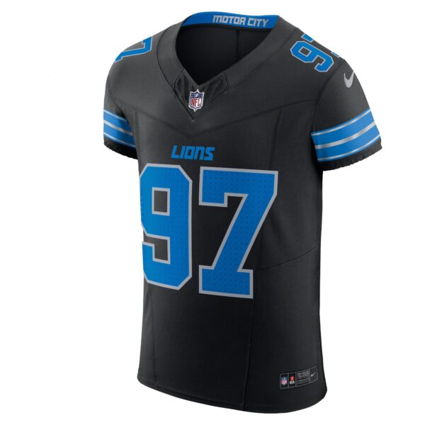 Aidan Hutchinson Detroit Lions Nike Alternate Vapor F.U.S.E. Elite Jersey – Black