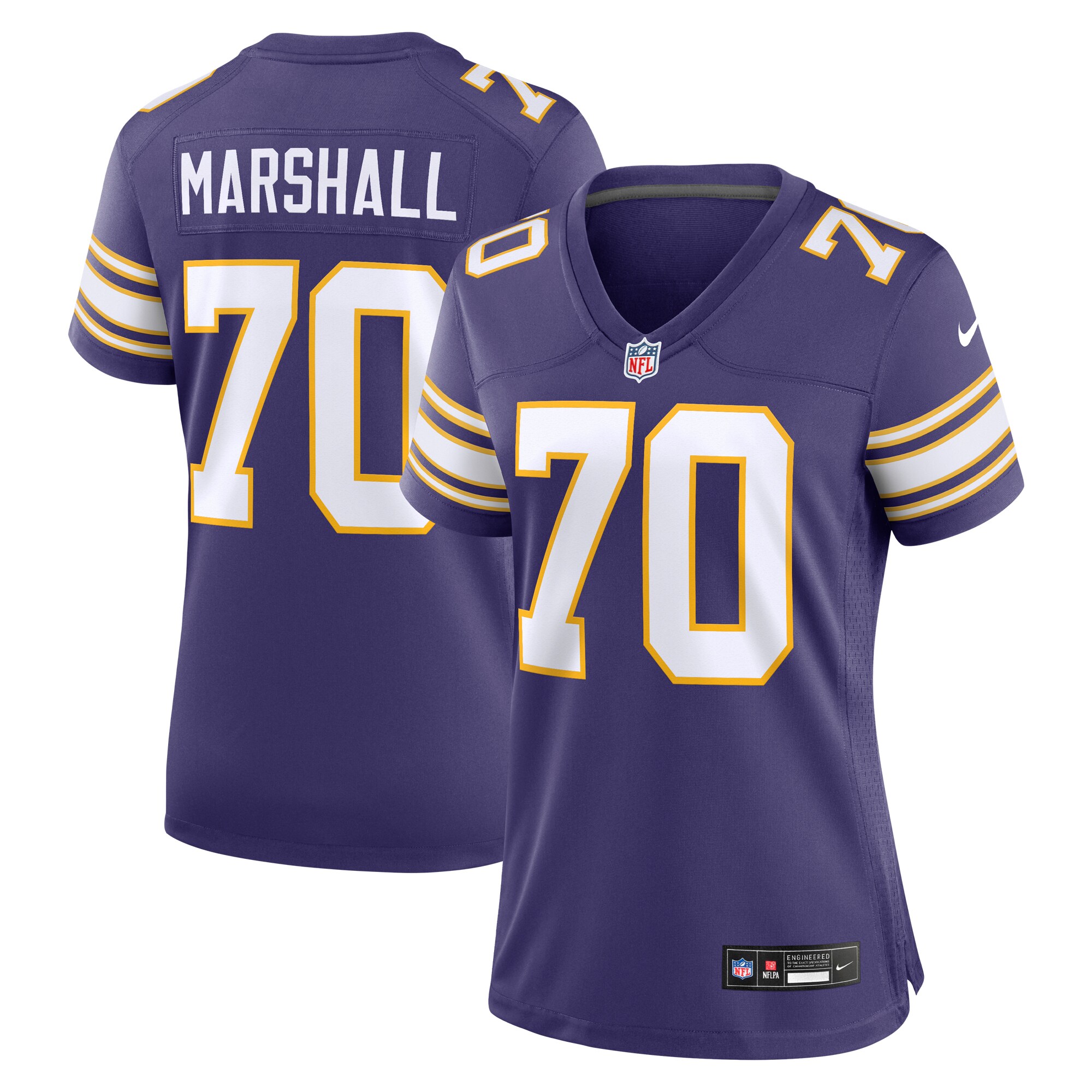 Jim Marshall Minnesota Vikings Nike Women’s Classic Retired Player Jersey – Purple