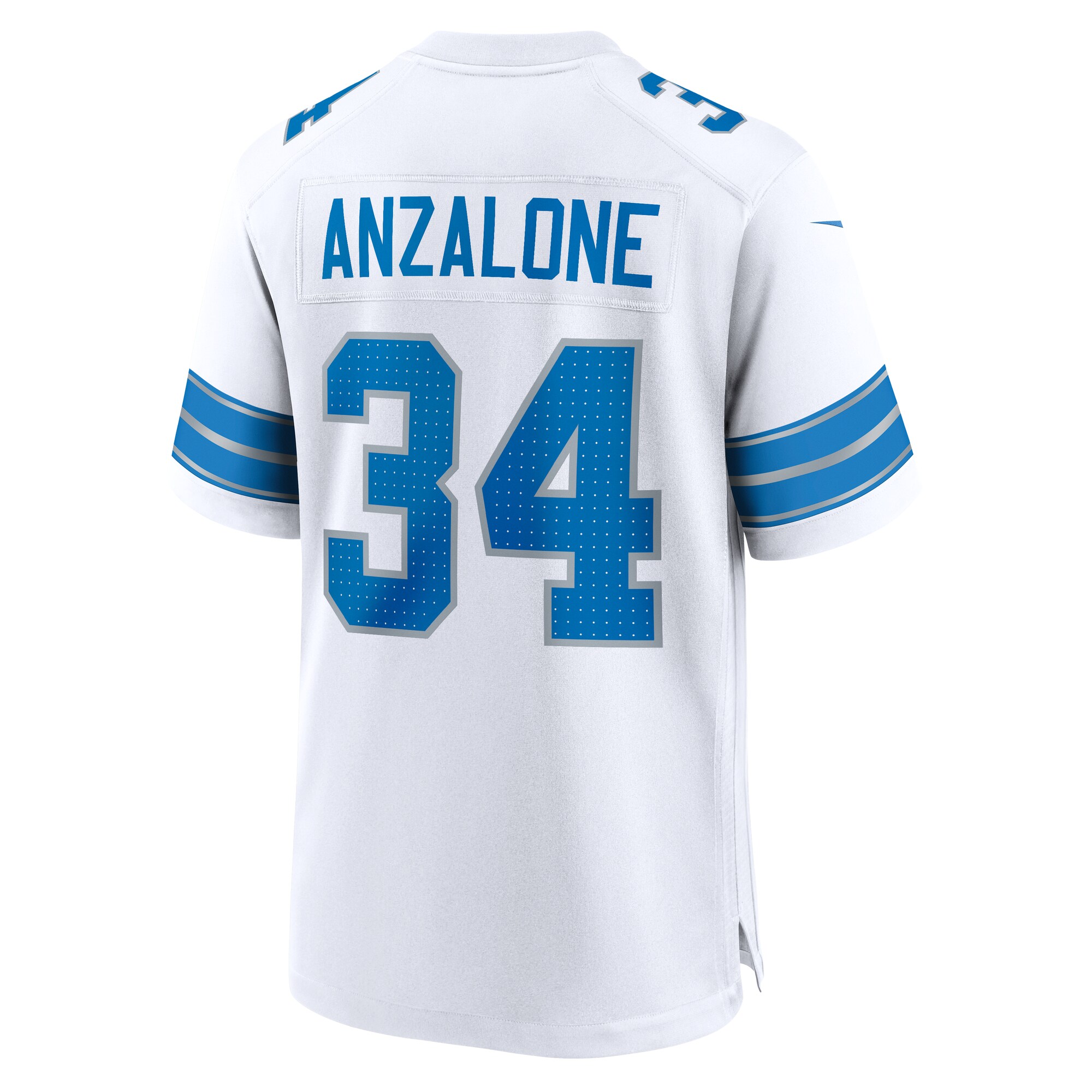 Alex Anzalone Detroit Lions Nike White Game Jersey – White - Image 2
