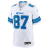 Sam LaPorta Detroit Lions Nike White Game Jersey – White