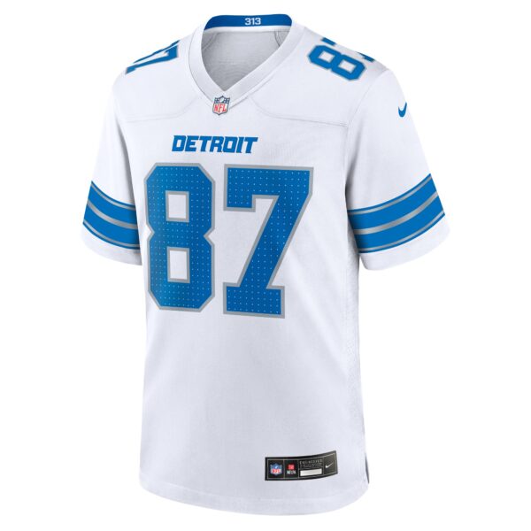 Sam LaPorta Detroit Lions Nike White Game Jersey – White