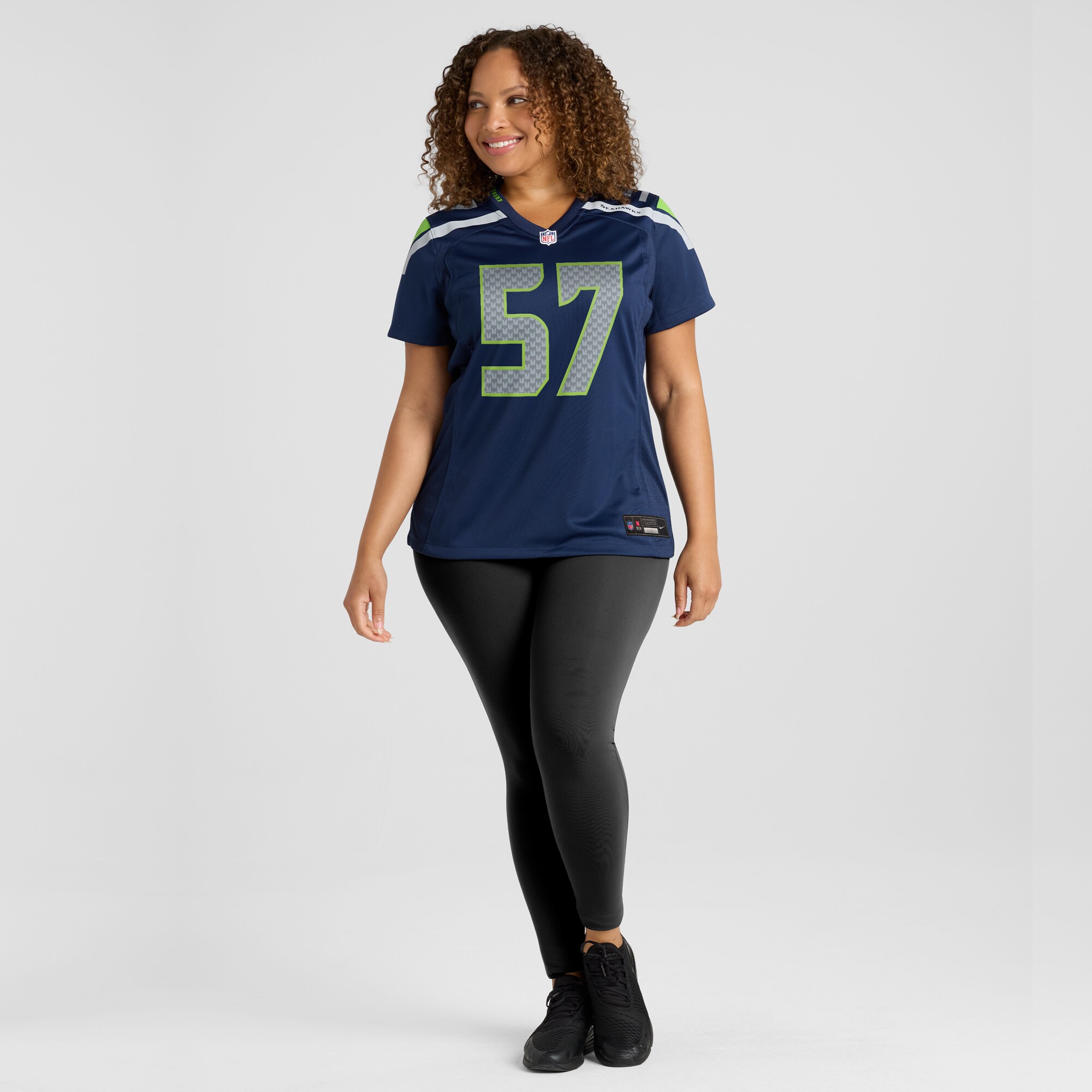 Connor Williams Seattle Seahawks Nike Women’s Game Jersey – College Navy - Image 2