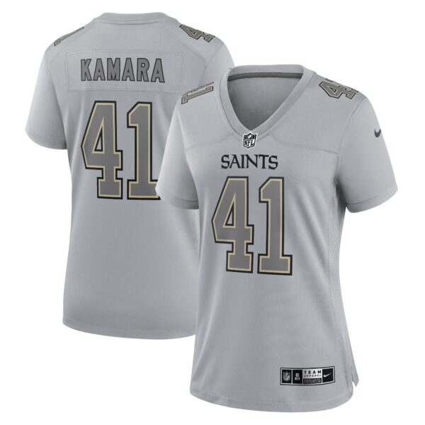 Alvin Kamara New Orleans Saints Nike Women’s Atmosphere Fashion Game Jersey – Gray