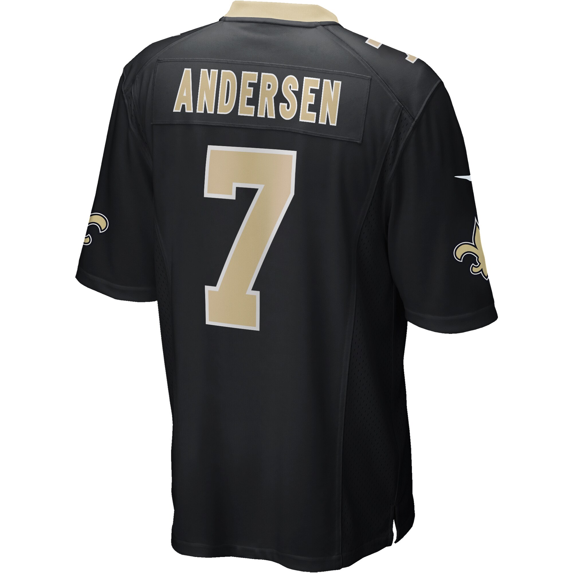 Morten Andersen New Orleans Saints Nike Game Retired Player Jersey – Black - Image 2