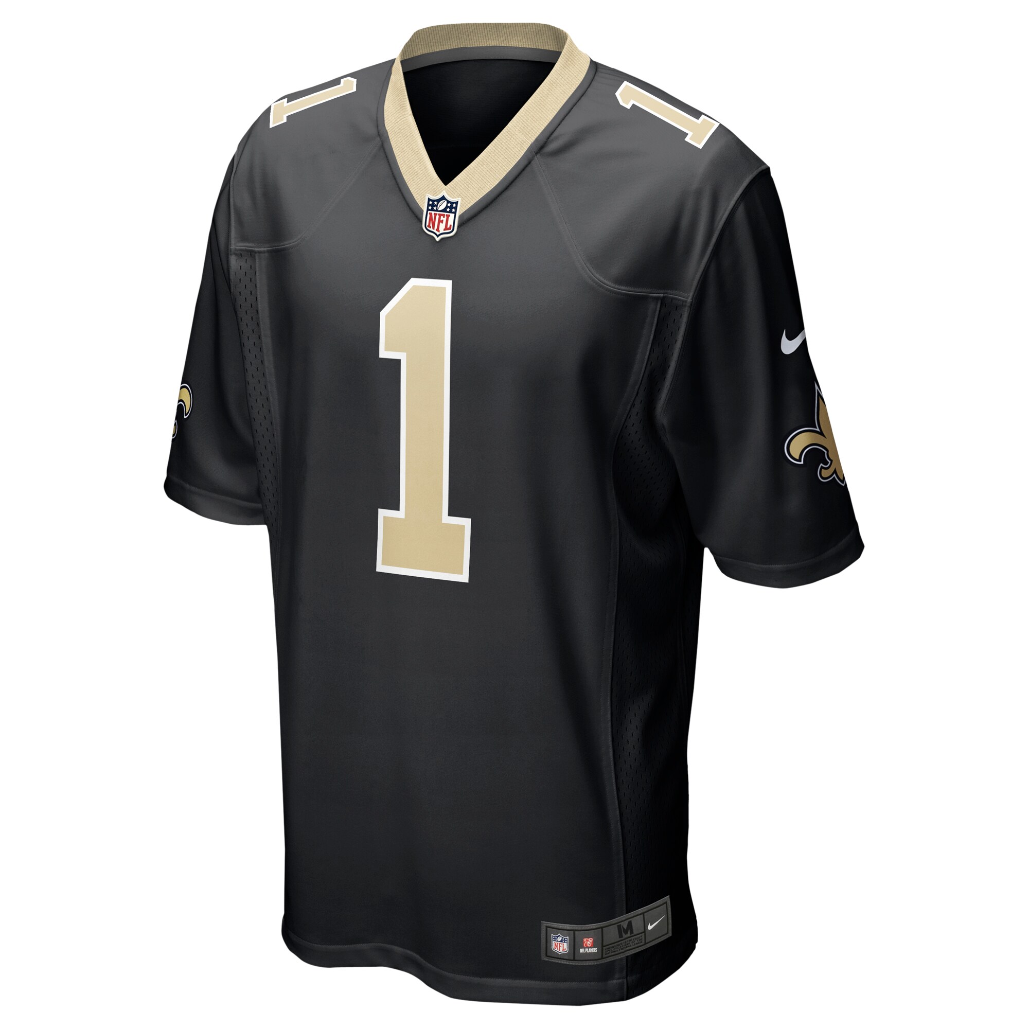 Number 1 Dad New Orleans Saints Nike Game Jersey – Black - Image 2