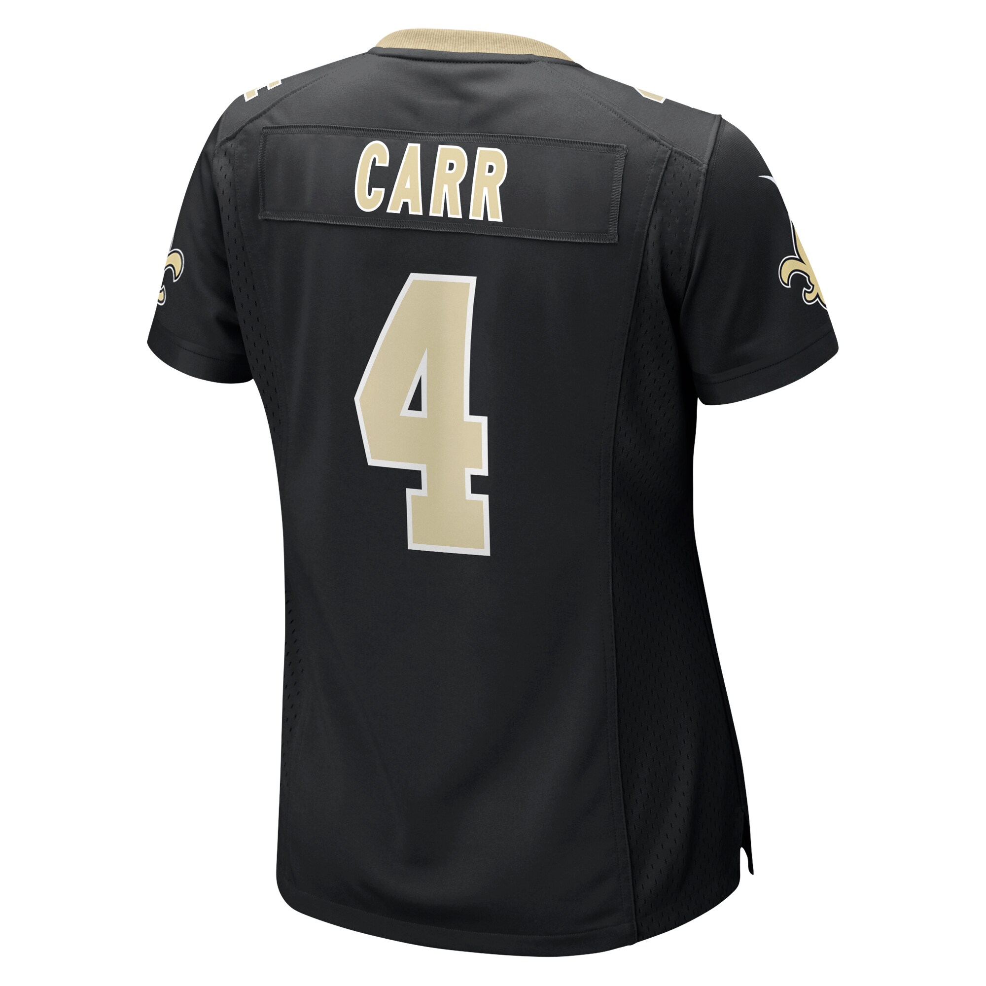 Derek Carr New Orleans Saints Nike Women’s Game Jersey – Black - Image 2