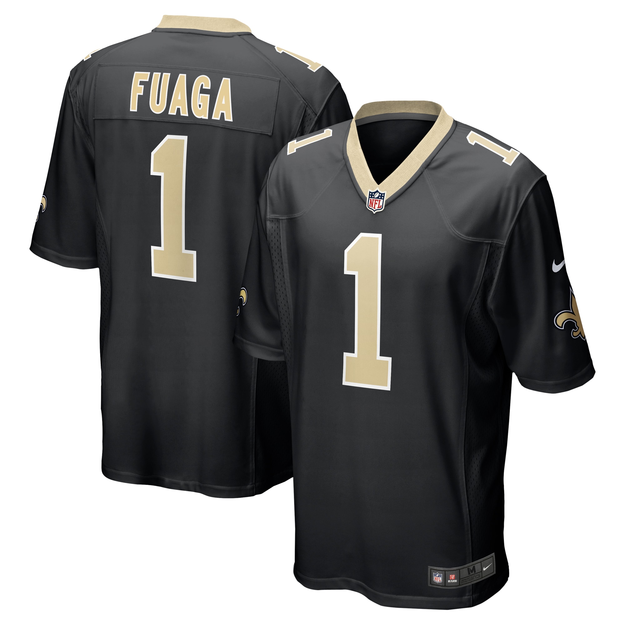 Taliese Fuaga New Orleans Saints Nike 2024 NFL Draft First Round Pick Player Game Jersey – Black